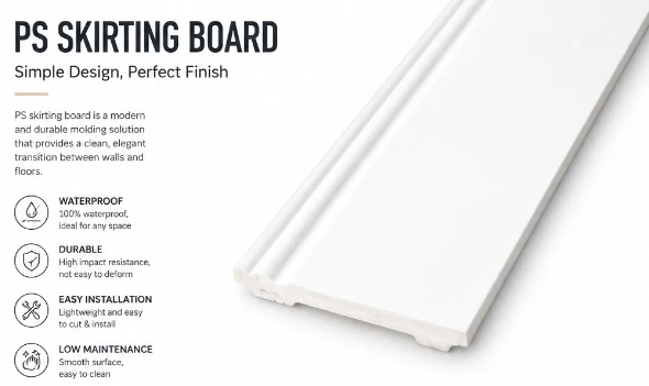 Modern PS Skirting Board For Interior Wall Finishing suppliers