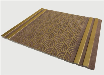 Retro Wood Gold Accent PS Interior Wall Panel